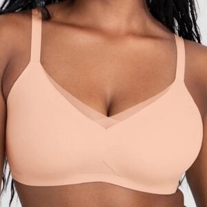 HoneyLove Crossover Bra Pink Size XL Adjustable Wireless Minimalist Wire Free
